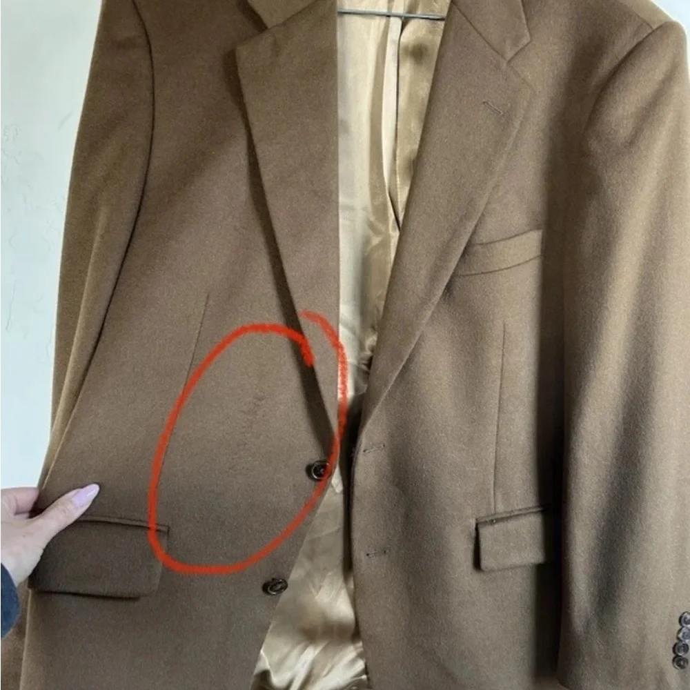 HASPEL 100% Cashmere Blazer Sport Coat Jacket Men’s Brown Two Button Lined 42L